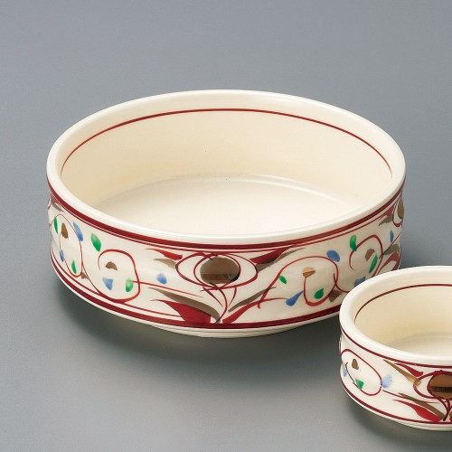 01305-131 赤絵華紋刺身鉢|業務用食器カタログ陶里30号