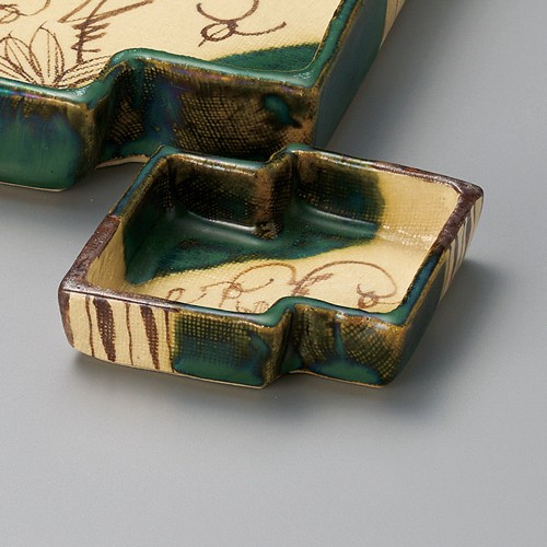 01308-451 織部角違い千代久|業務用食器カタログ陶里30号