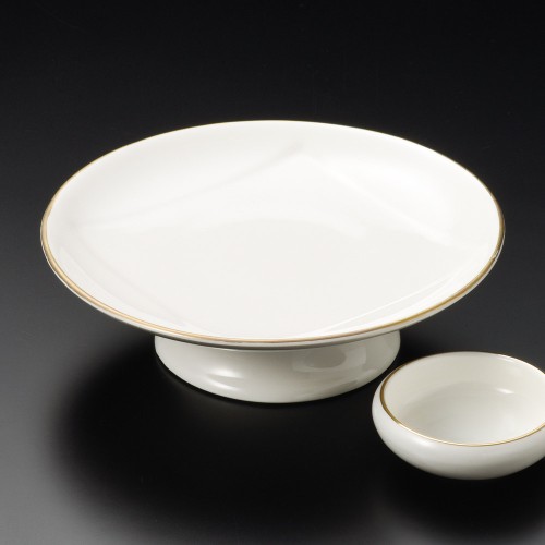 01313-461 ニューボン渕金高台向付|業務用食器カタログ陶里30号
