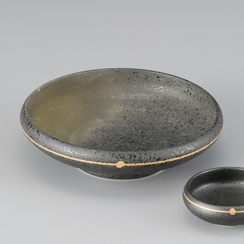 01323-181 金彩焼締め鉄鉢向付|業務用食器カタログ陶里30号