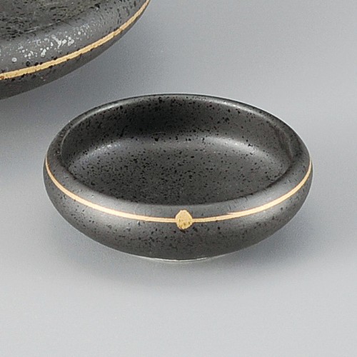 01324-181 金彩焼締め鉄鉢千代口|業務用食器カタログ陶里30号