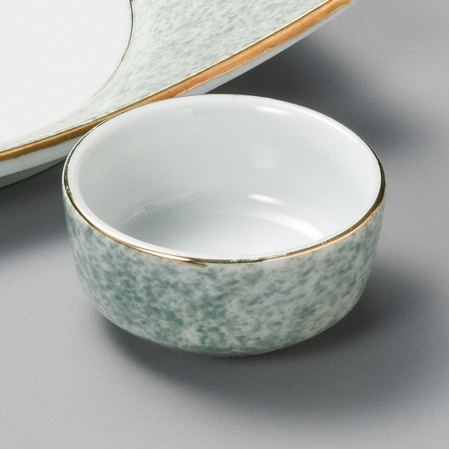 01512-651 渕金グリーン吹丸千代口|業務用食器カタログ陶里30号