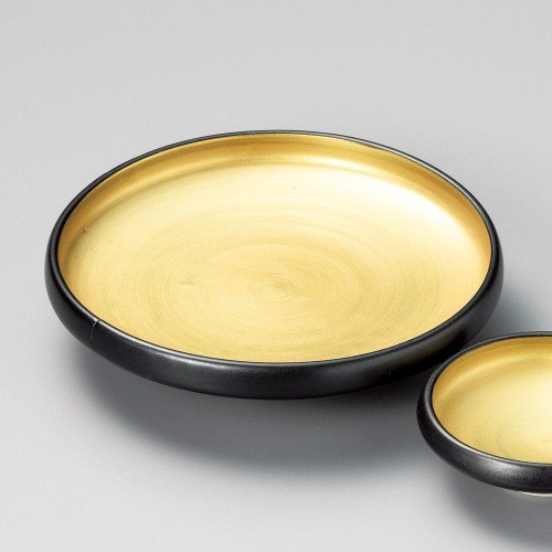 01513-291 黒内金彩丸刺身|業務用食器カタログ陶里30号