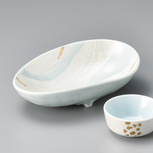 01607-011 流水ラスター楕円中鉢|業務用食器カタログ陶里30号