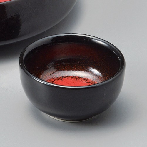 01811-471 黒釉赤吹千代口|業務用食器カタログ陶里30号