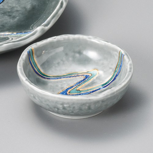 01930-461 ねずみ流水丸千代口|業務用食器カタログ陶里30号