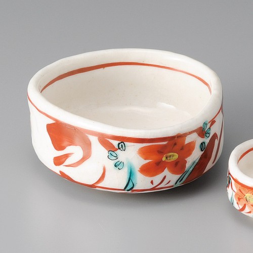 02003-451 志野赤絵刺身鉢|業務用食器カタログ陶里30号