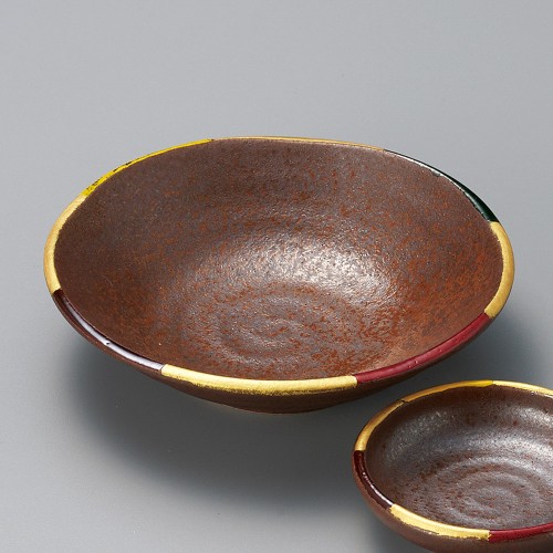 02011-401 備前五色金彩刺身鉢|業務用食器カタログ陶里30号
