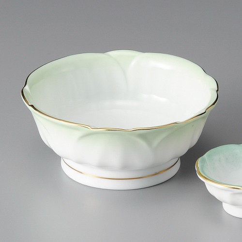 02015-221 渕金ヒワ吹梅型刺身鉢|業務用食器カタログ陶里30号