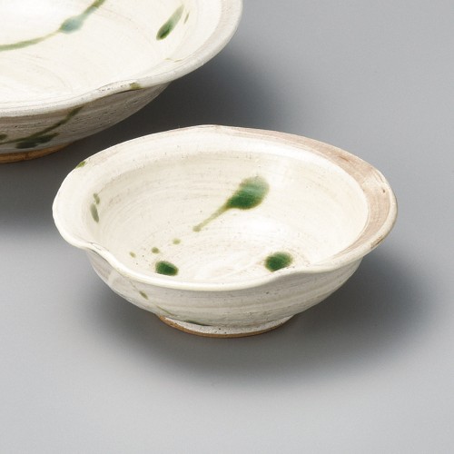 02106-121 粉引織部散し千代口|業務用食器カタログ陶里30号