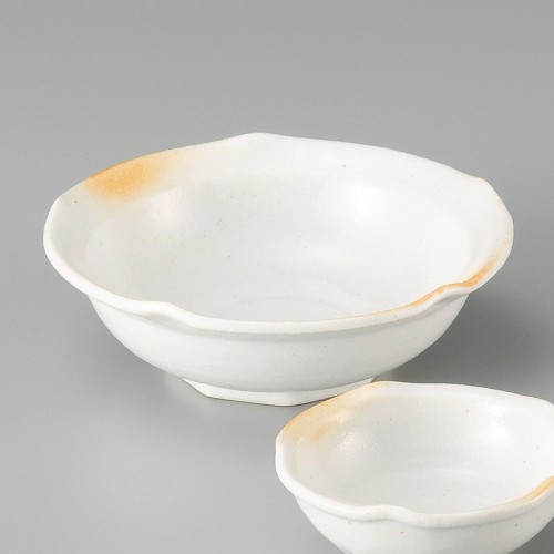 02115-121 火色志野梅形向付|業務用食器カタログ陶里30号