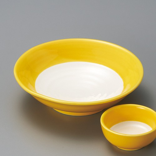 02127-321 黄白刺身鉢|業務用食器カタログ陶里30号