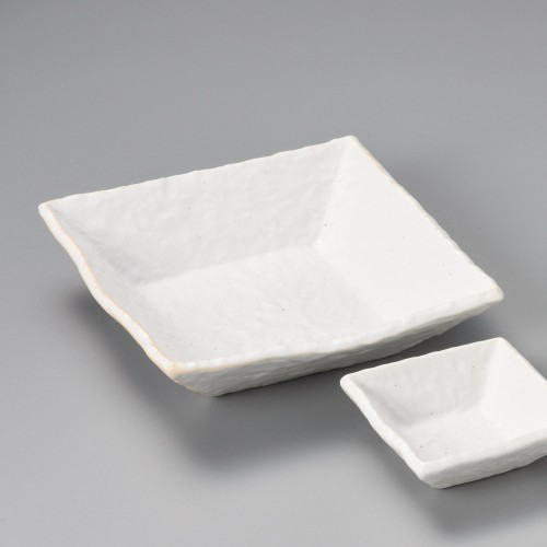02321-341 白マット正角5.0平鉢|業務用食器カタログ陶里30号