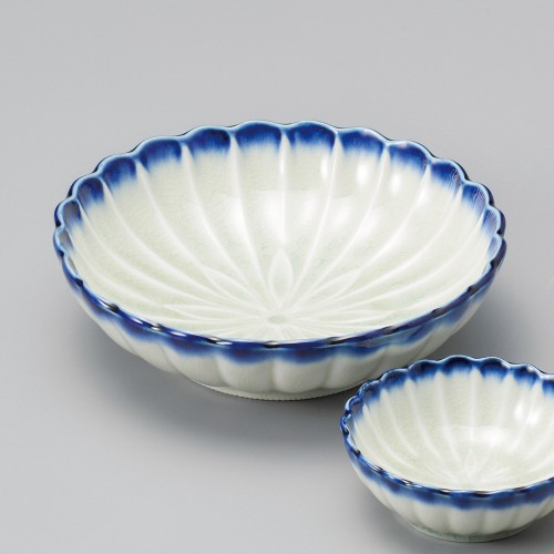 02633-541 藍流花型5.0鉢|業務用食器カタログ陶里30号