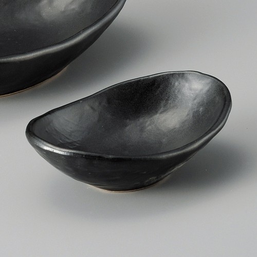 02736-331 黒マット楕円千代口|業務用食器カタログ陶里30号
