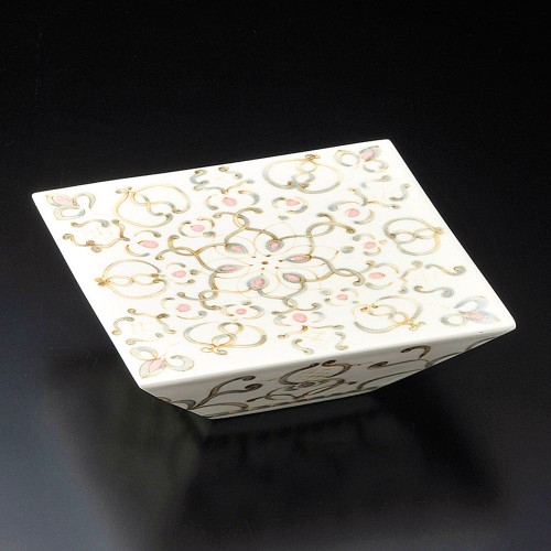 03206-471 多彩角高台皿|業務用食器カタログ陶里30号