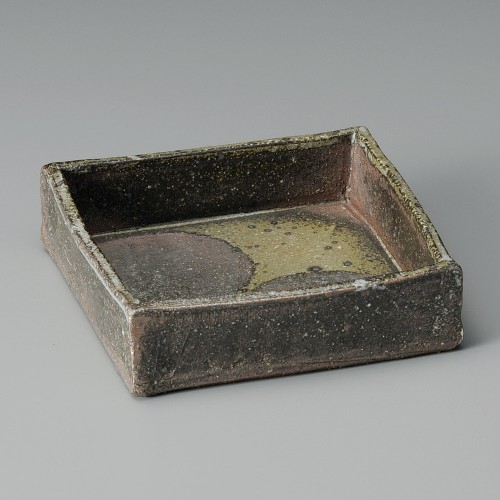 03214-431 灰釉ボタモチ四角鉢|業務用食器カタログ陶里30号