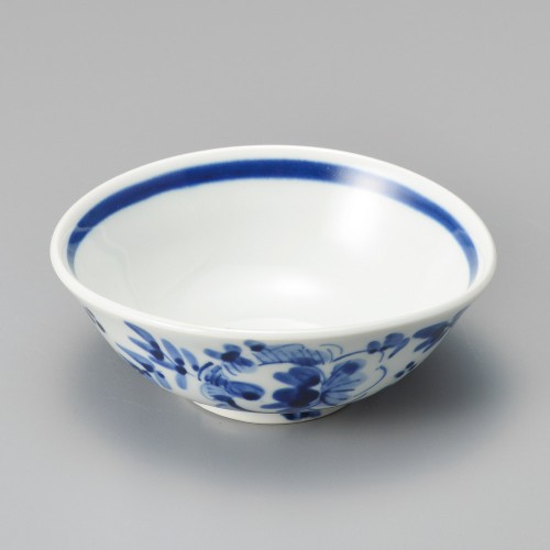 03815-471 染付草花たわみ向付|業務用食器カタログ陶里30号