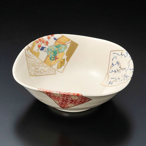 03911-291 百人一首三方鉢|業務用食器カタログ陶里30号