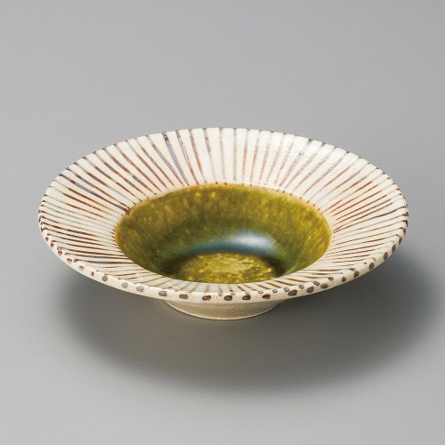 03915-471 志野十草織部中落5.5向付|業務用食器カタログ陶里30号