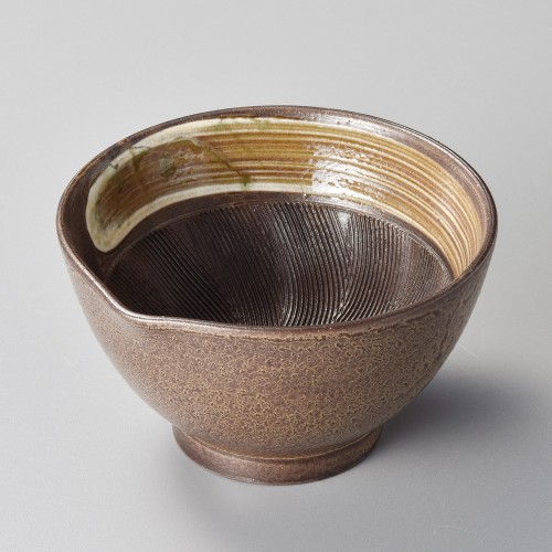 03918-431 黒土刷毛目すり鉢(中)|業務用食器カタログ陶里30号