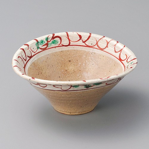 04416-541 赤絵渕唐草両口鉢|業務用食器カタログ陶里30号
