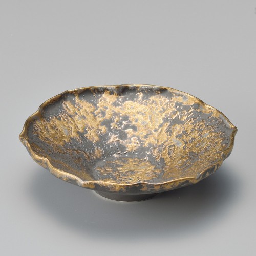 04502-471 金タタキ桔梗型向付|業務用食器カタログ陶里30号