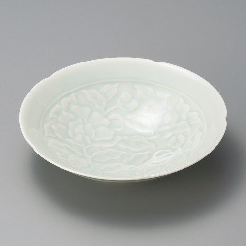 04517-101 レリーフ(青磁)平鉢(大)|業務用食器カタログ陶里30号