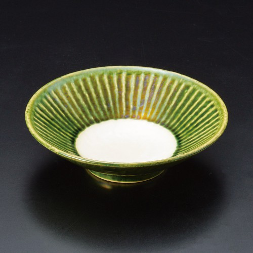04520-141 織部菊彫平鉢|業務用食器カタログ陶里30号
