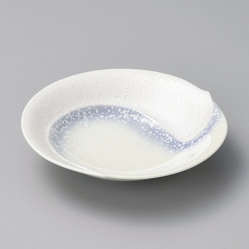 04702-651 パープル吹ラスター勾玉平鉢(中)|業務用食器カタログ陶里30号