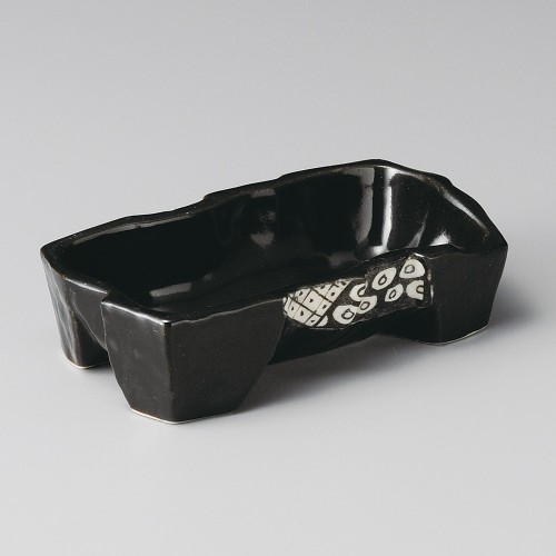 04807-181 黒織部長角小鉢|業務用食器カタログ陶里30号