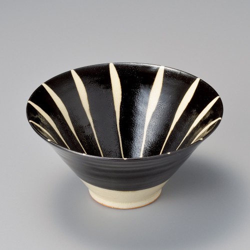 04818-101 黒十草反り鉢|業務用食器カタログ陶里30号