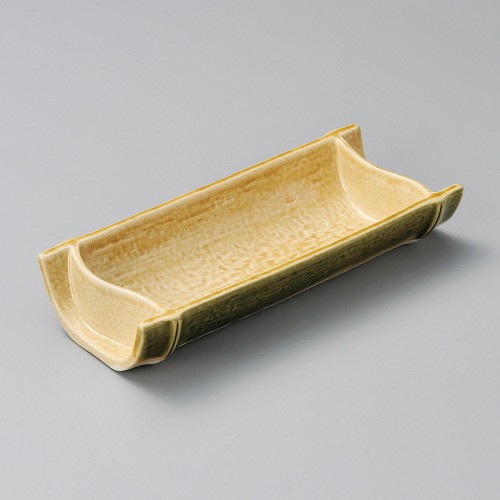 05104-191 黄瀬戸竹割向付|業務用食器カタログ陶里30号