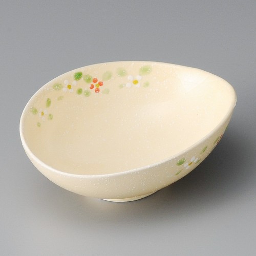 05305-151 ベージュ小花楕円ボール|業務用食器カタログ陶里30号