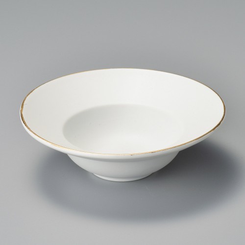 05407-081 渕金白マットリムボール(小)|業務用食器カタログ陶里30号