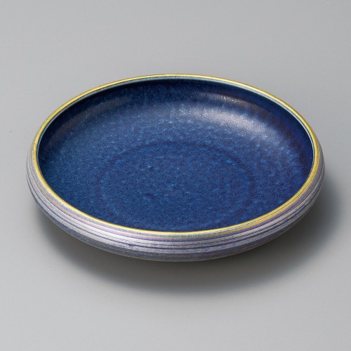 05504-401 青釉紫金彩5.5刺身鉢|業務用食器カタログ陶里30号