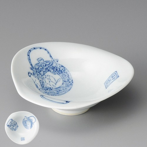 05809-181 染付土瓶絵なぶり向付|業務用食器カタログ陶里30号