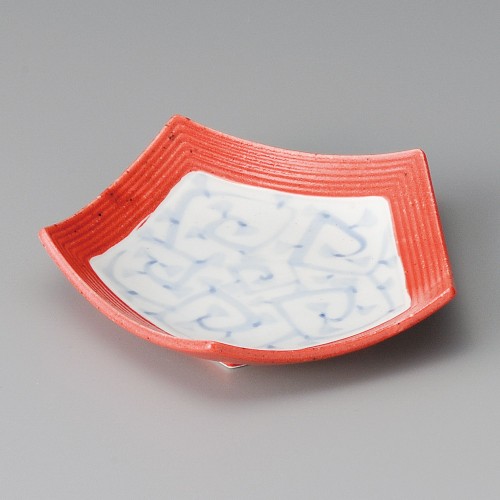 05813-181 紅柚子 唐草五角 和皿|業務用食器カタログ陶里30号