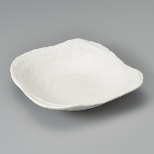 06004-491 白釉なで角皿|業務用食器カタログ陶里30号
