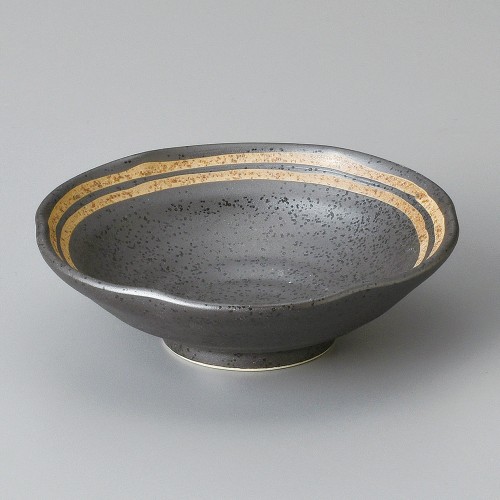 07530-341 黒ライン平小鉢|業務用食器カタログ陶里30号