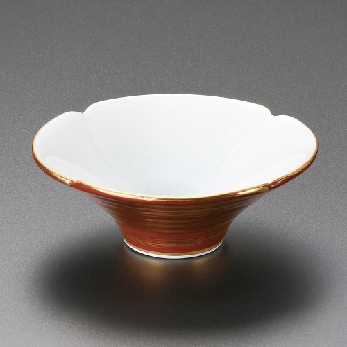 07704-291 赤金刷毛目平小鉢|業務用食器カタログ陶里30号