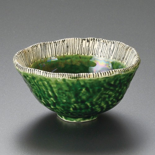 07715-651 織部十草楕円小鉢(小)|業務用食器カタログ陶里30号