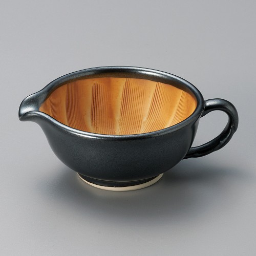 08115-131 黒釉ドレッシング鉢(小)|業務用食器カタログ陶里30号