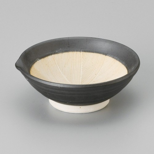 08124-341 黒マット3.6スリ平小鉢|業務用食器カタログ陶里30号