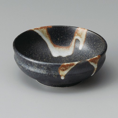 08215-251 黒白流し小鉢|業務用食器カタログ陶里30号