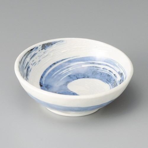 08514-611 粉引青流手捻り4.0鉢|業務用食器カタログ陶里30号