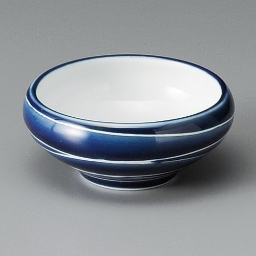 08723-02.281 ルリ白渦くくり中付|業務用食器カタログ陶里30号