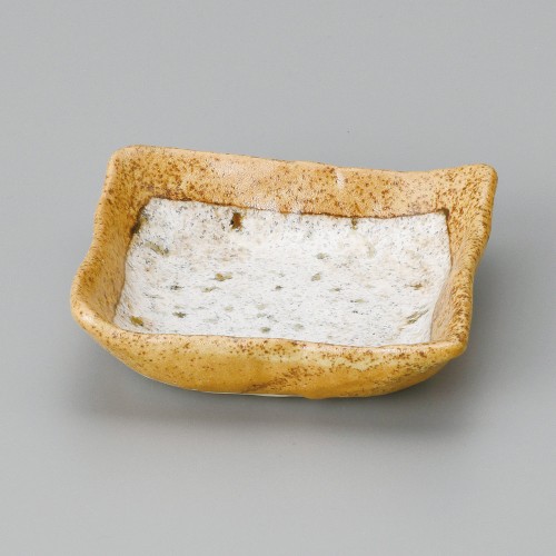 08907-341 うのふ茶唐津角小鉢|業務用食器カタログ陶里30号