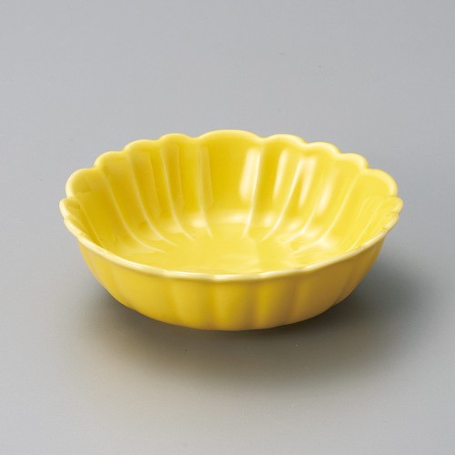 08922-341 黄釉花渕小鉢|業務用食器カタログ陶里30号