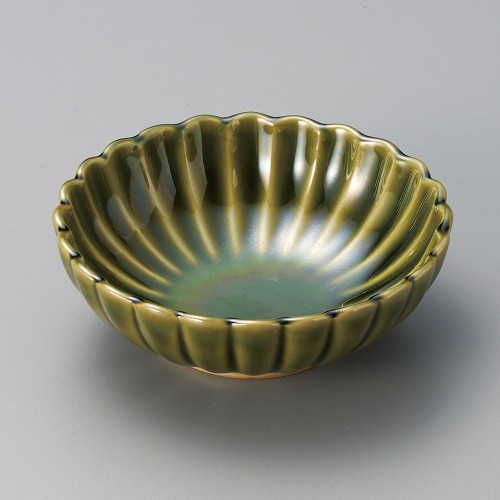 09008-151 オリベ菊型小鉢(大)|業務用食器カタログ陶里30号